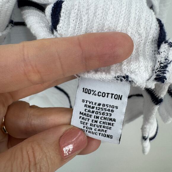 Habitat Oversized Striped Top Shirt XL White Black 100% Cotton Lagenlook Coastal - Picture 6 of 7